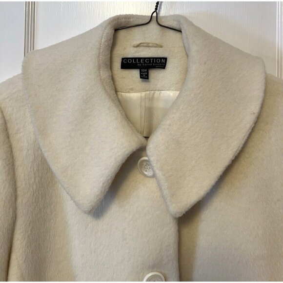 Harve Benard Cream Wool Coat - Picture 2 of 14